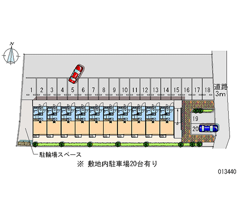 レオパレスクォーレ 月極駐車場