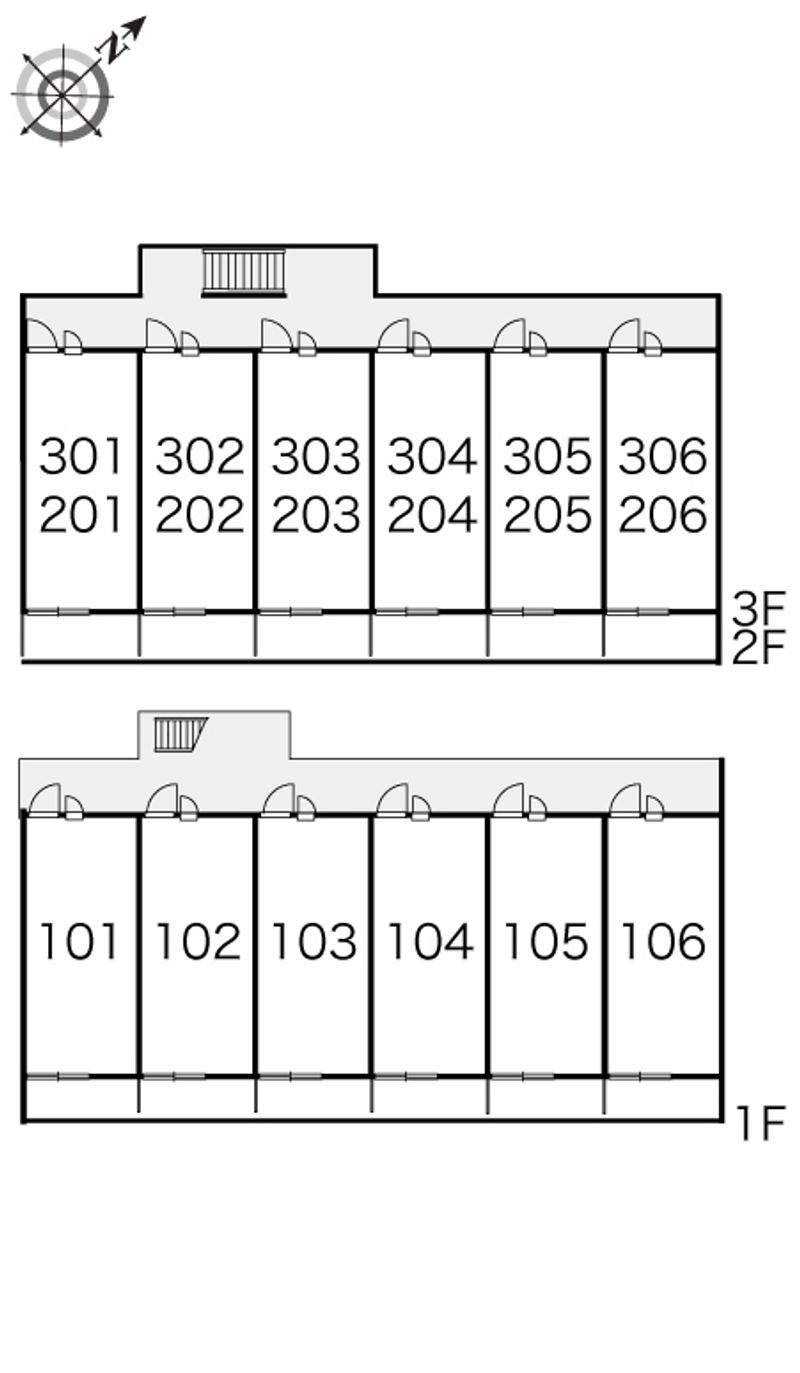 レオパレス城 間取配置図