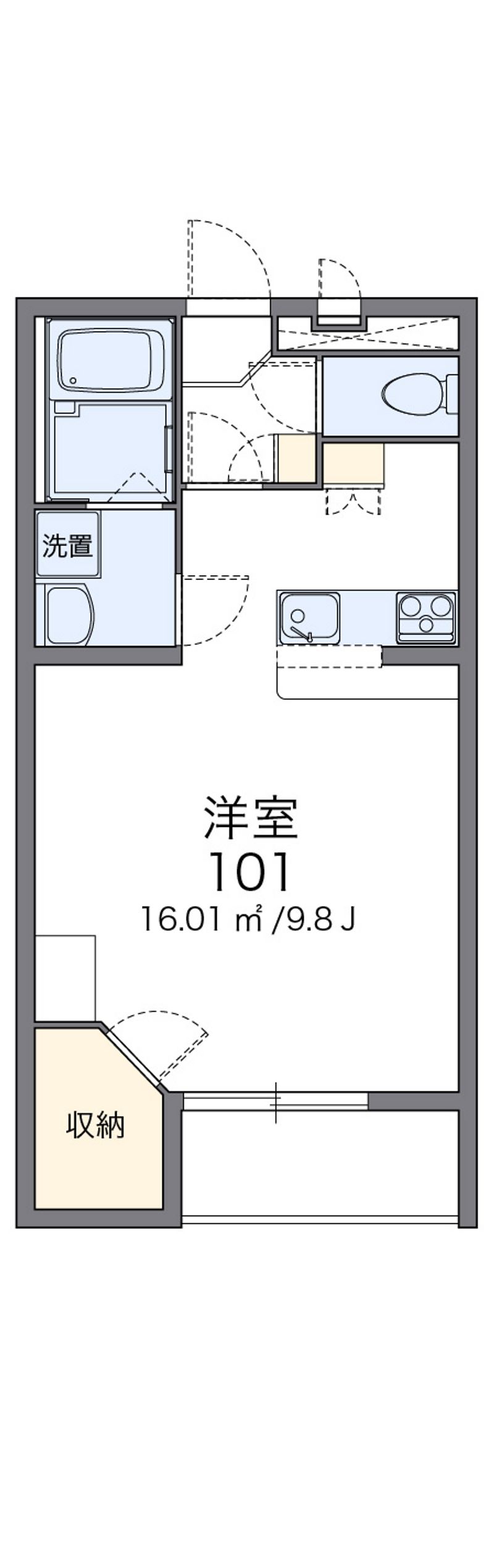 レオパレスｆ　３９ 間取図