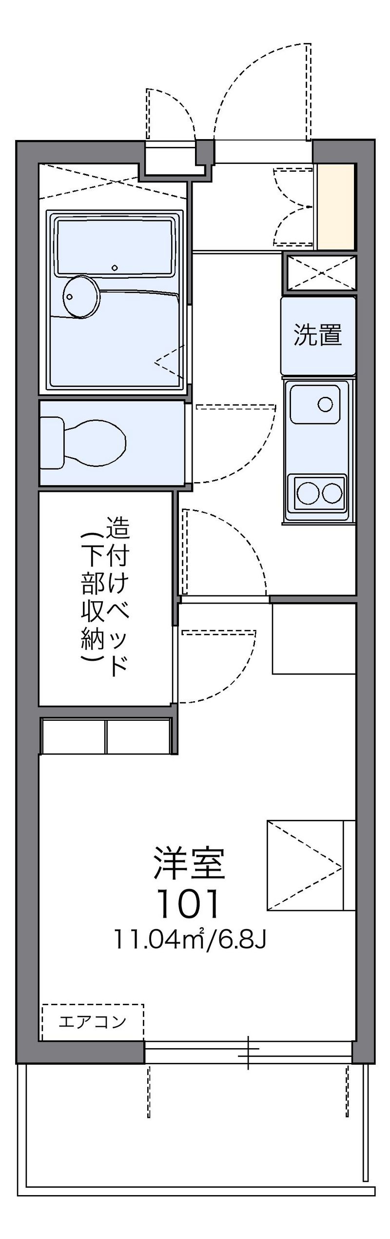 レオパレススカイ仙台 間取図