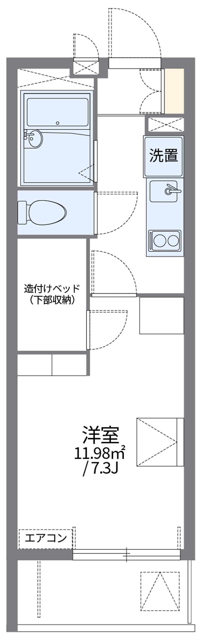 レオパレスみそらの 間取図