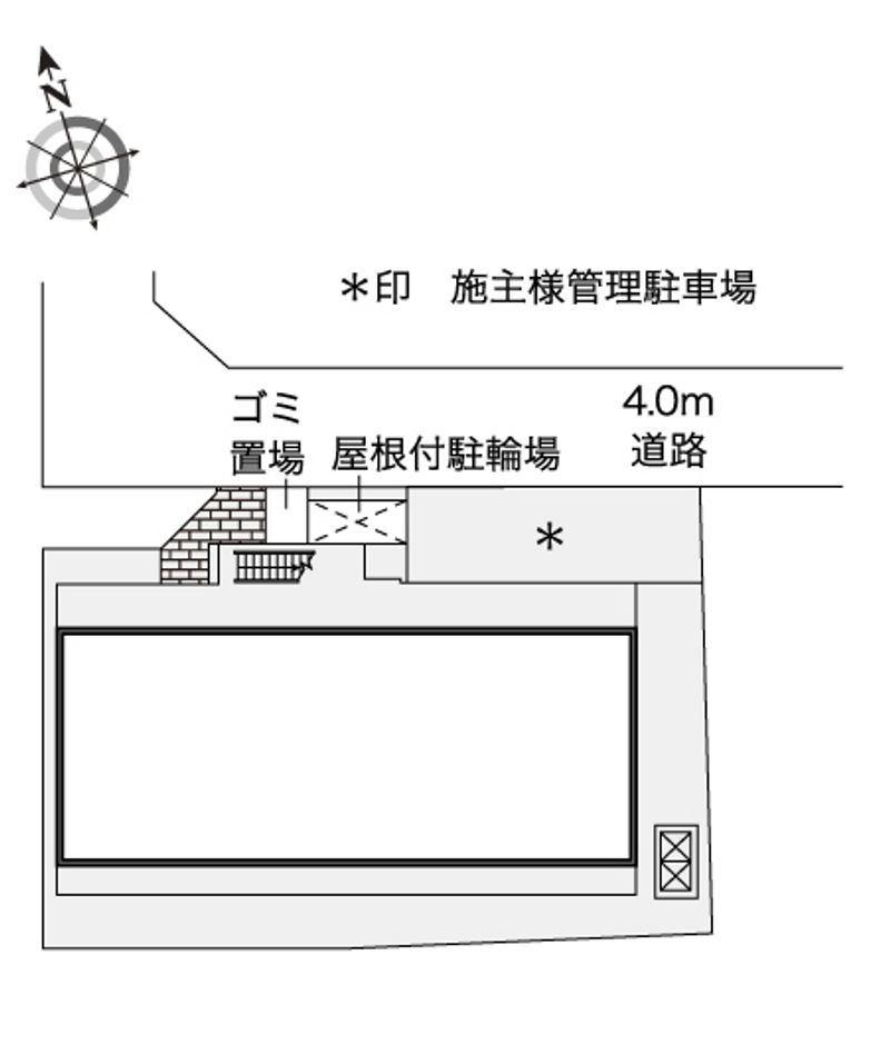 レオパレスラージヒル　Ｎ 配置図