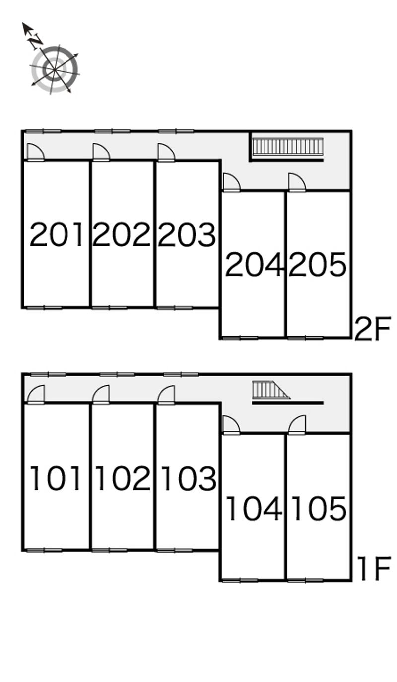レオパレス富岡 間取配置図