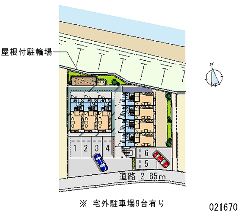 レオパレスこのはなⅡ 月極駐車場