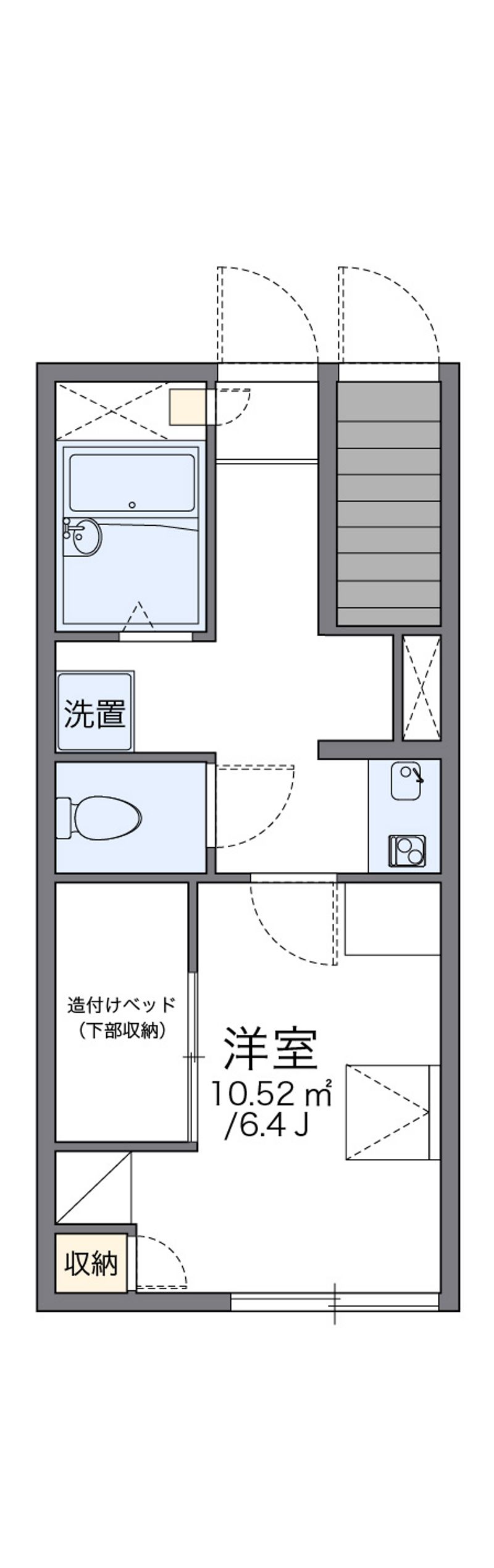 レオパレス新神戸 間取図