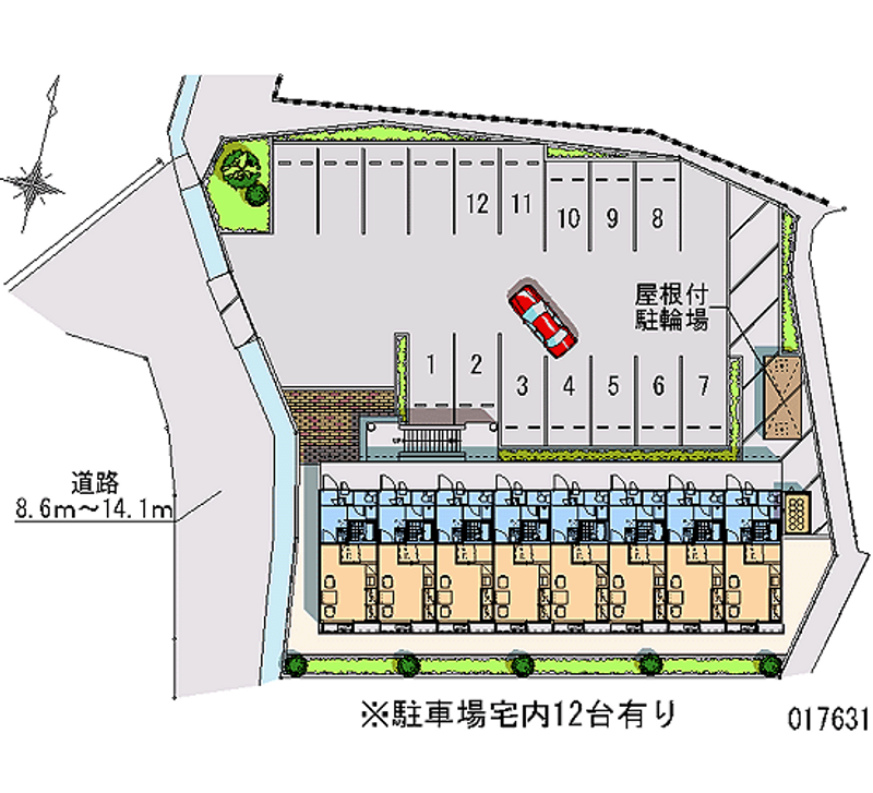 レオパレスフェルト２ 月極駐車場