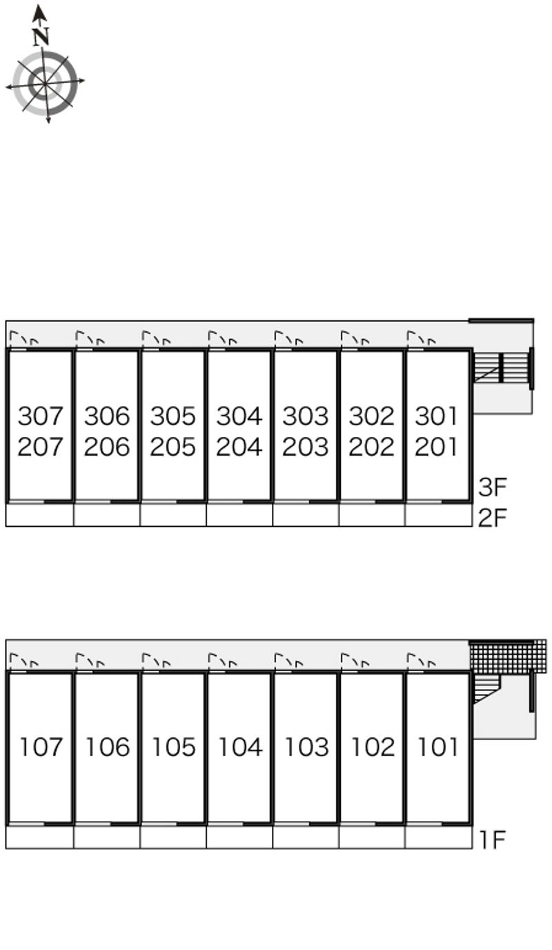 レオパレスフアモ 間取り配置図