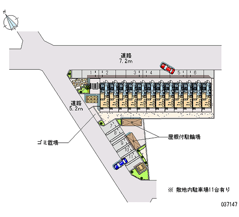 レオパレス平安 月極駐車場