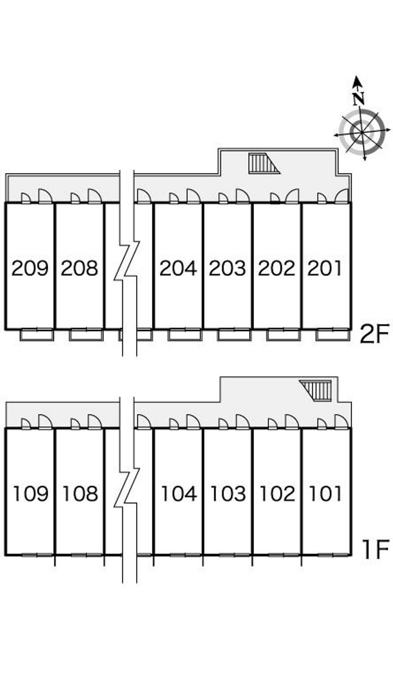 レオパレスボヌール 間取り配置図