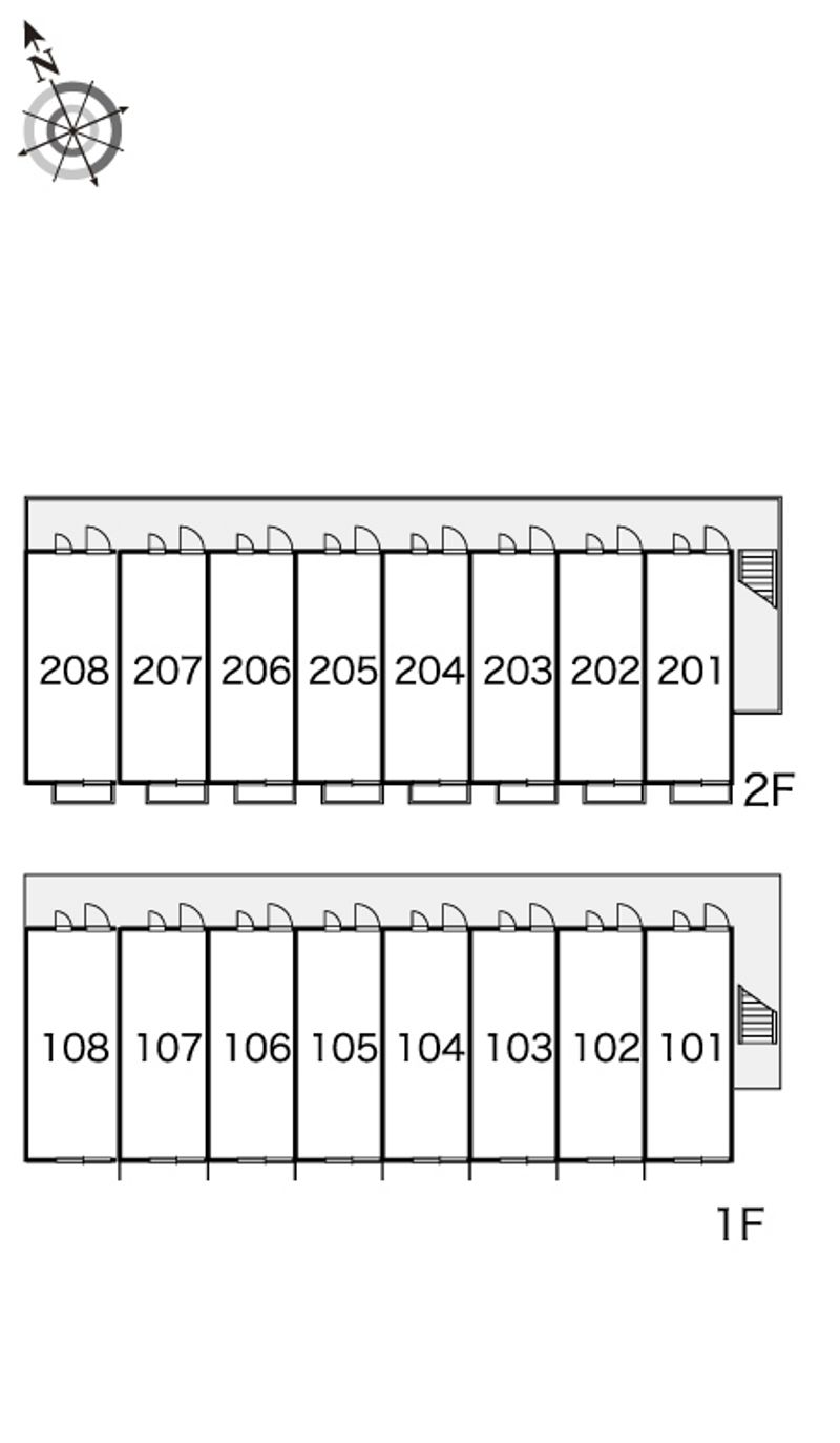 レオパレスシャイニー甲府 間取り配置図