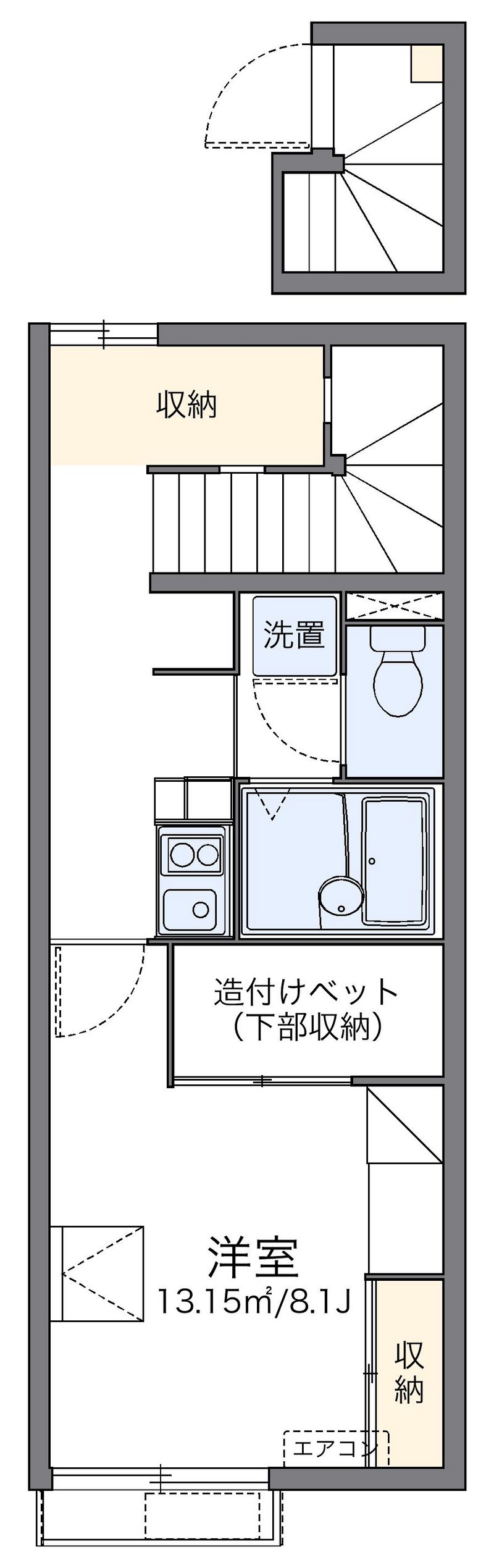 レオパレスサンビッフェ 間取図