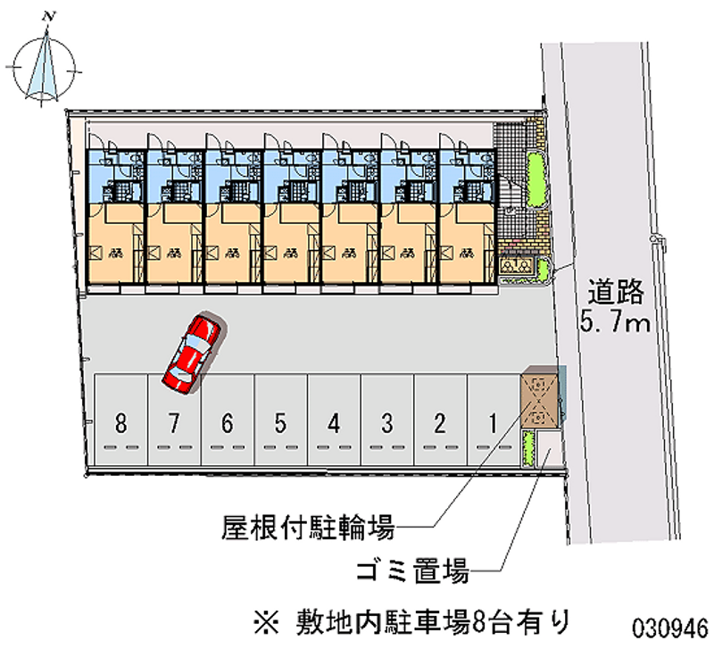 レオパレスエバーグリーン耳成 月極駐車場