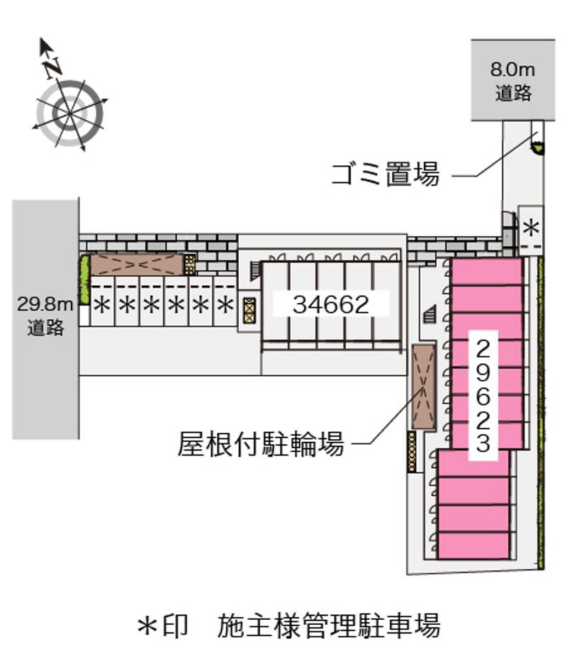 レオパレススプルース鳴尾 配置図