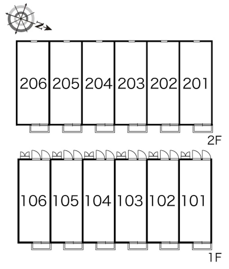 レオパレスステラ　クール 間取り配置図