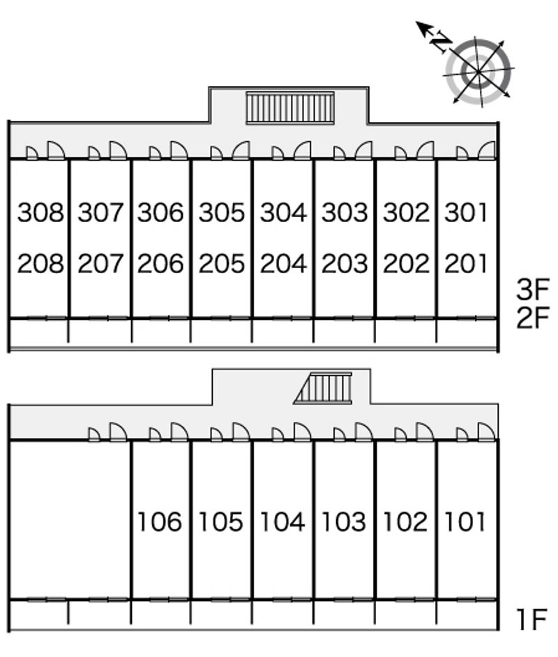レオパレスオリザ　アウレア 間取配置図