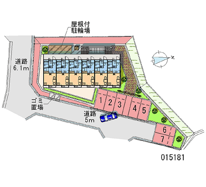 レオパレスプランタン壱番館 月極駐車場