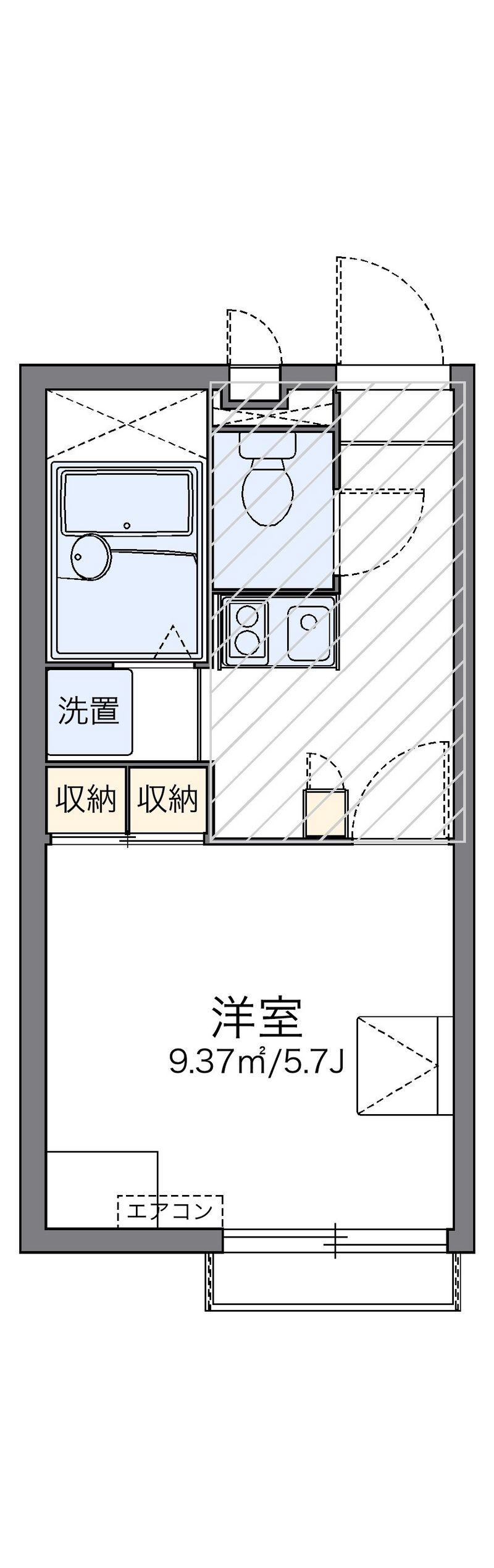 レオパレスサンオーク 間取図