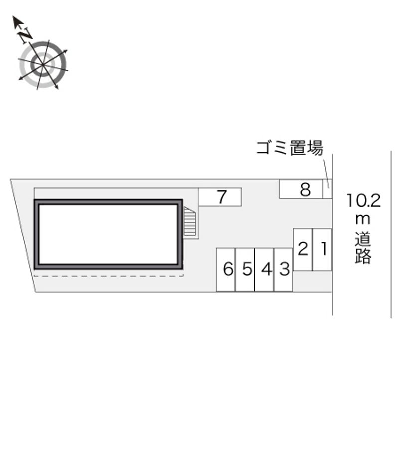 レオパレスピースＯスペイス 配置図