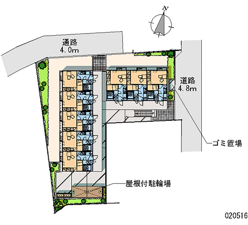 レオパレスシャンブル壱番館 区画図