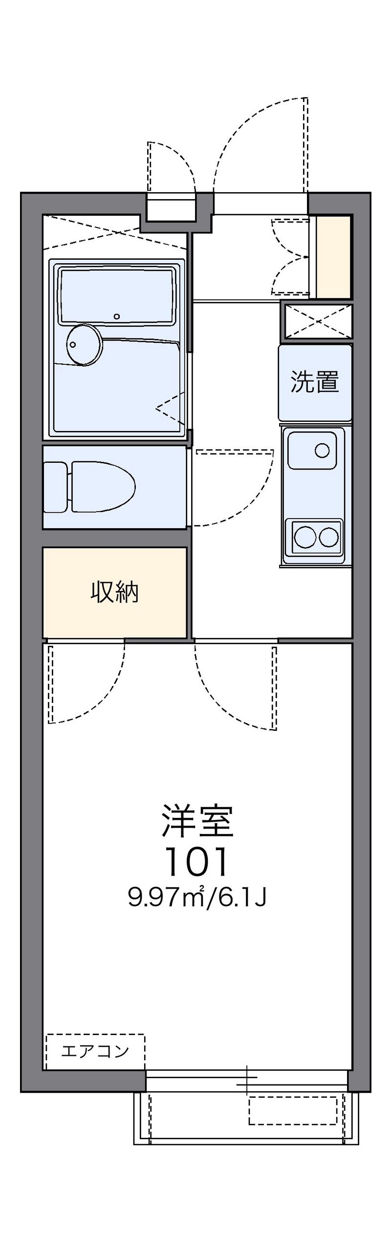 レオパレスルコントワール御影 間取図