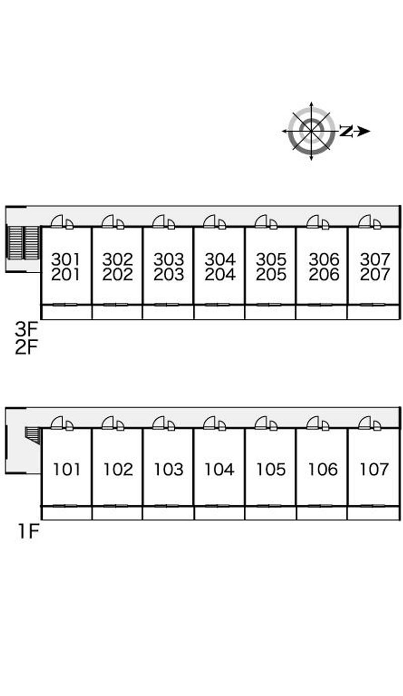 レオパレスグランドゥールⅡ 間取り配置図