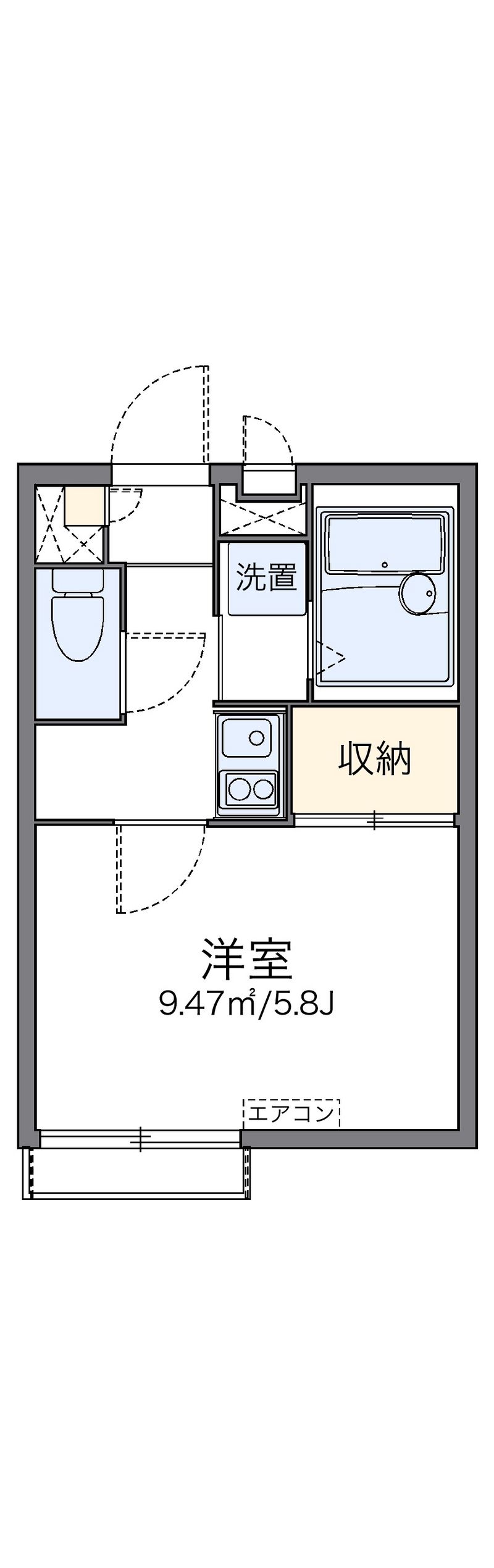 レオパレスライトフィールド 間取図