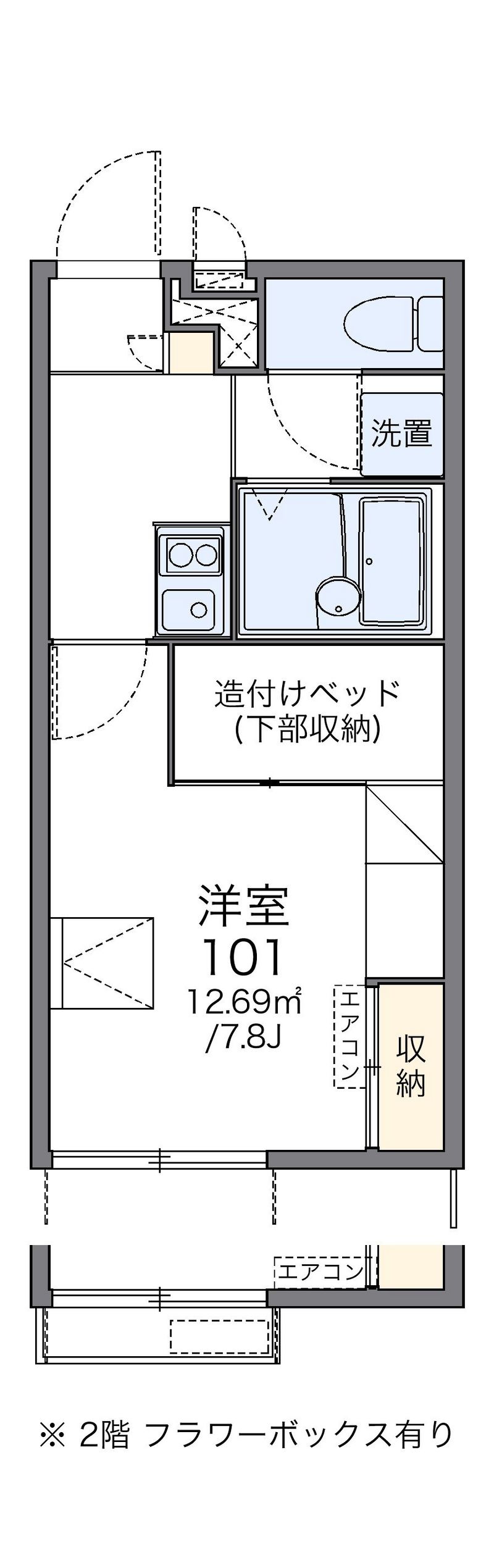 レオパレスレジャンド今津 間取図