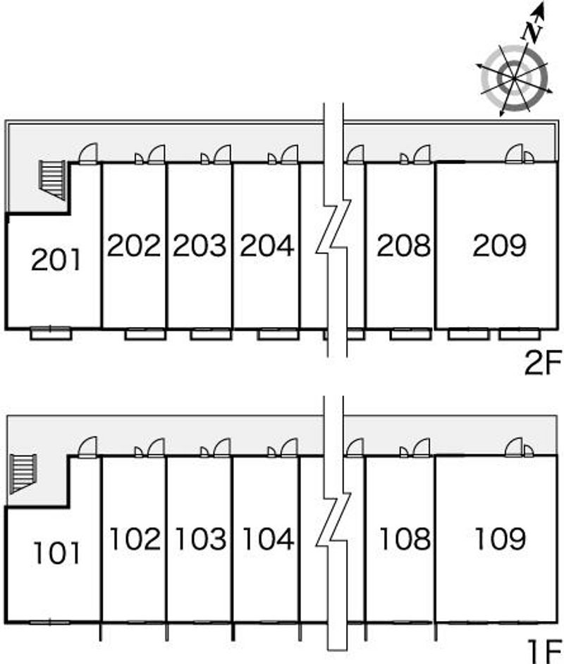 レオパレスヴィラ　ノーバⅡ 間取配置図