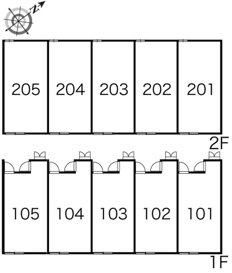レオパレスエクセラン春日 間取配置図
