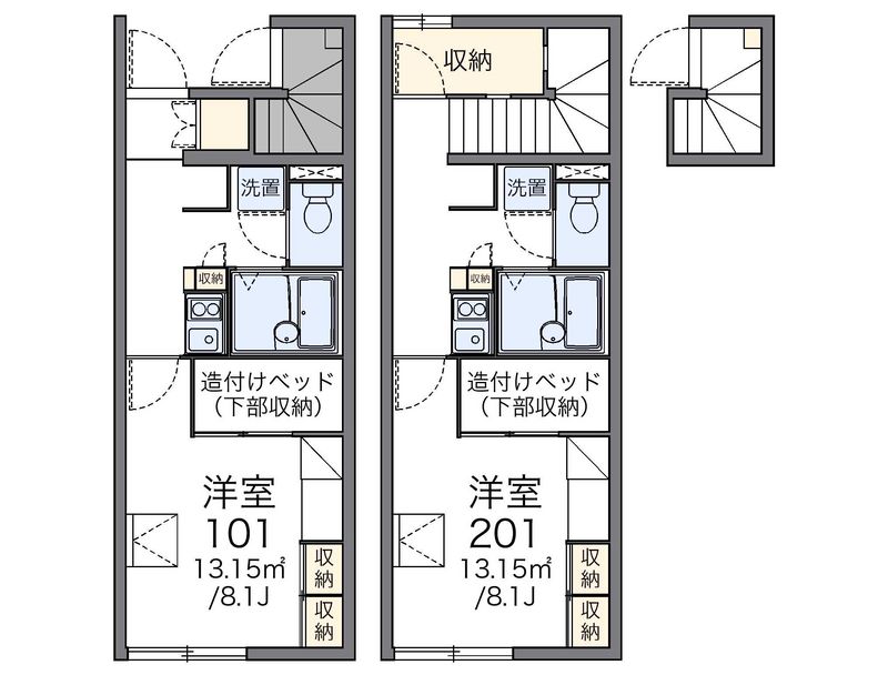 レオパレスナイス　ステイ 間取図