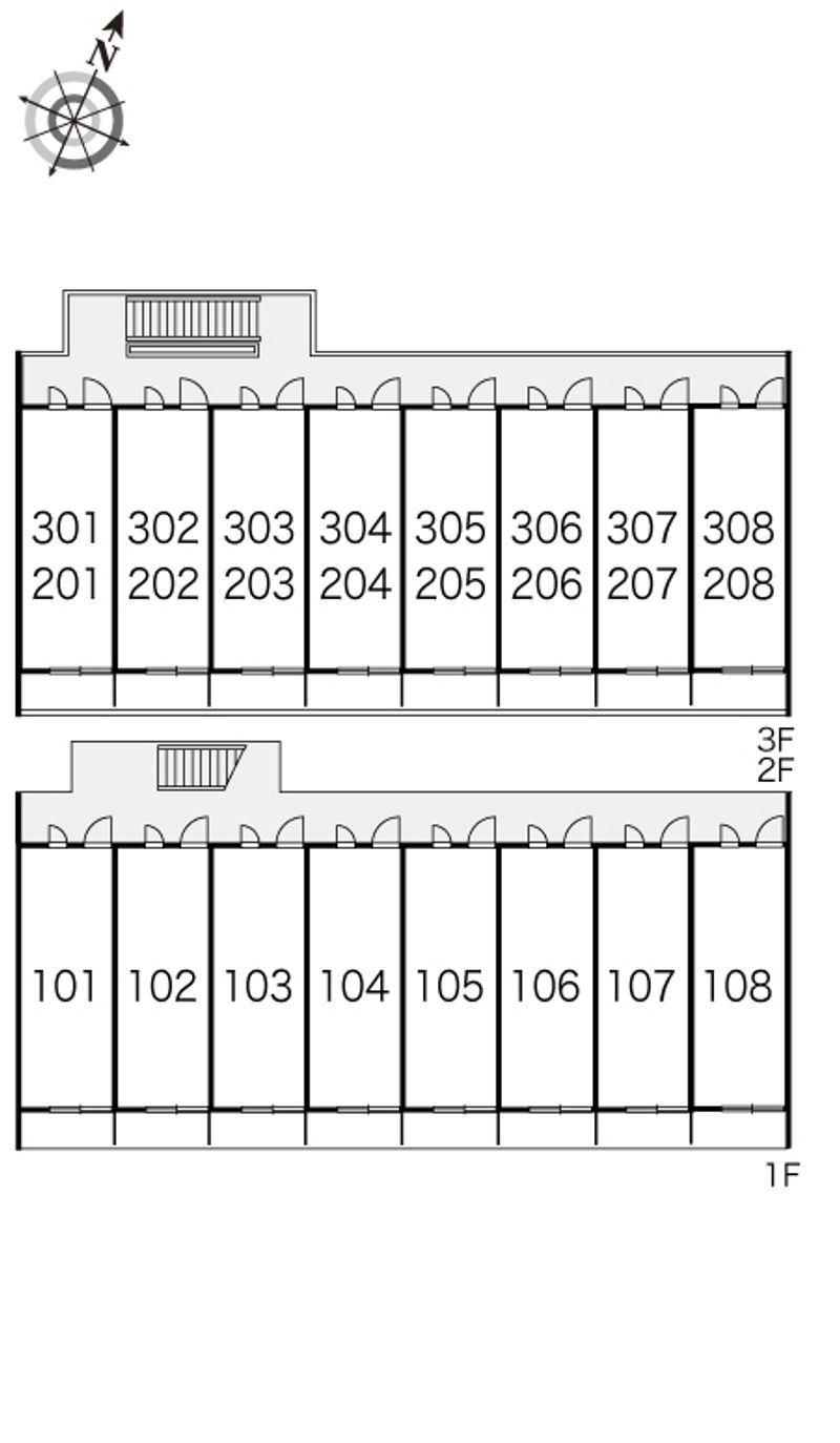 レオパレスクレスト 間取配置図