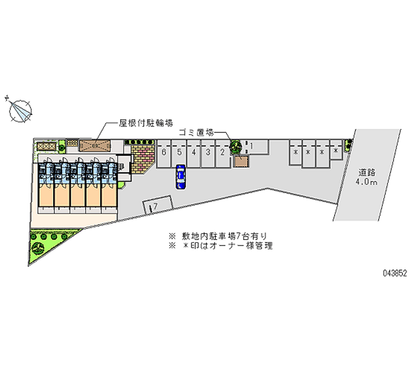 レオパレスフィエスタＹ１０２ 区画図