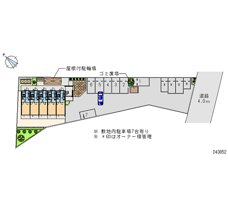 レオパレスフィエスタＹ１０２ 月極駐車場