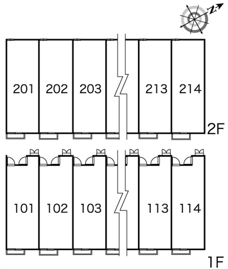 レオパレスオリオンⅠ 間取配置図