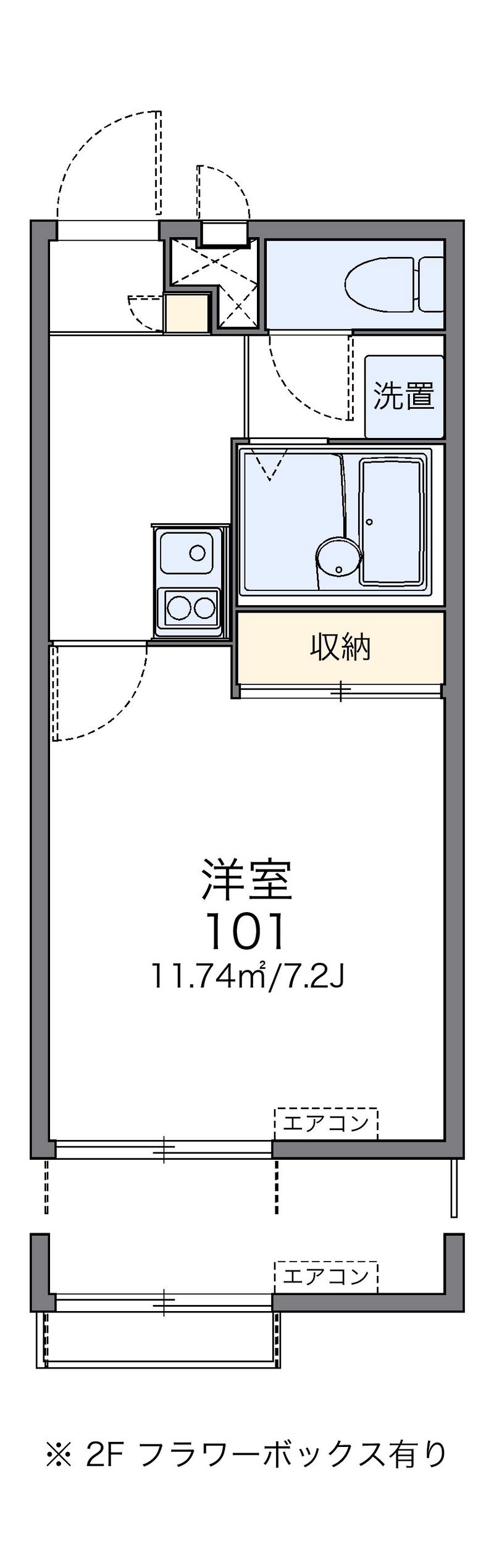 レオパレスどるちぇ志賀本通 間取図