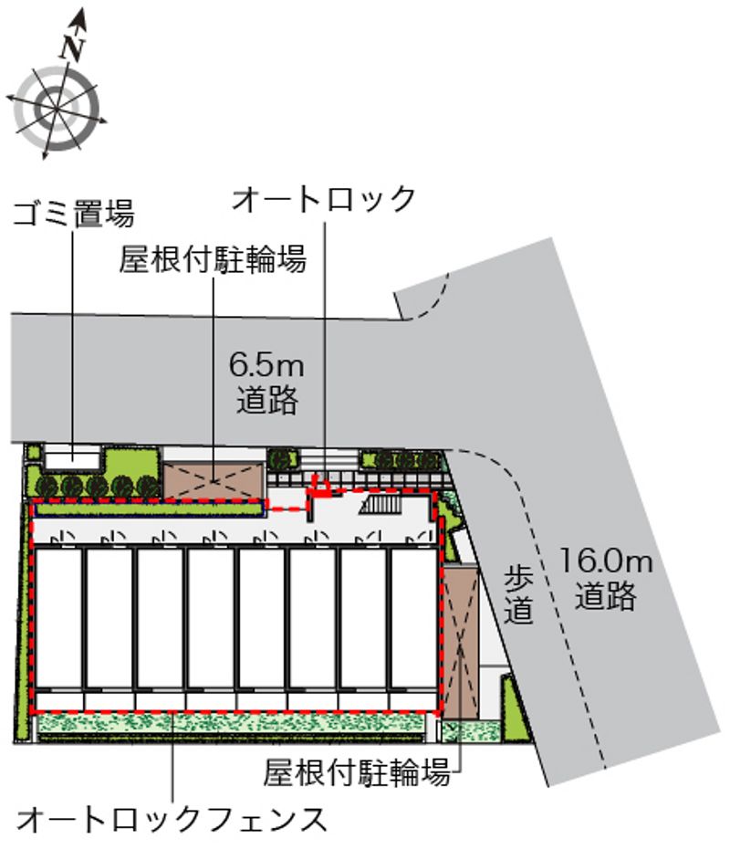 クレイノリバティ　レジデンス 配置図