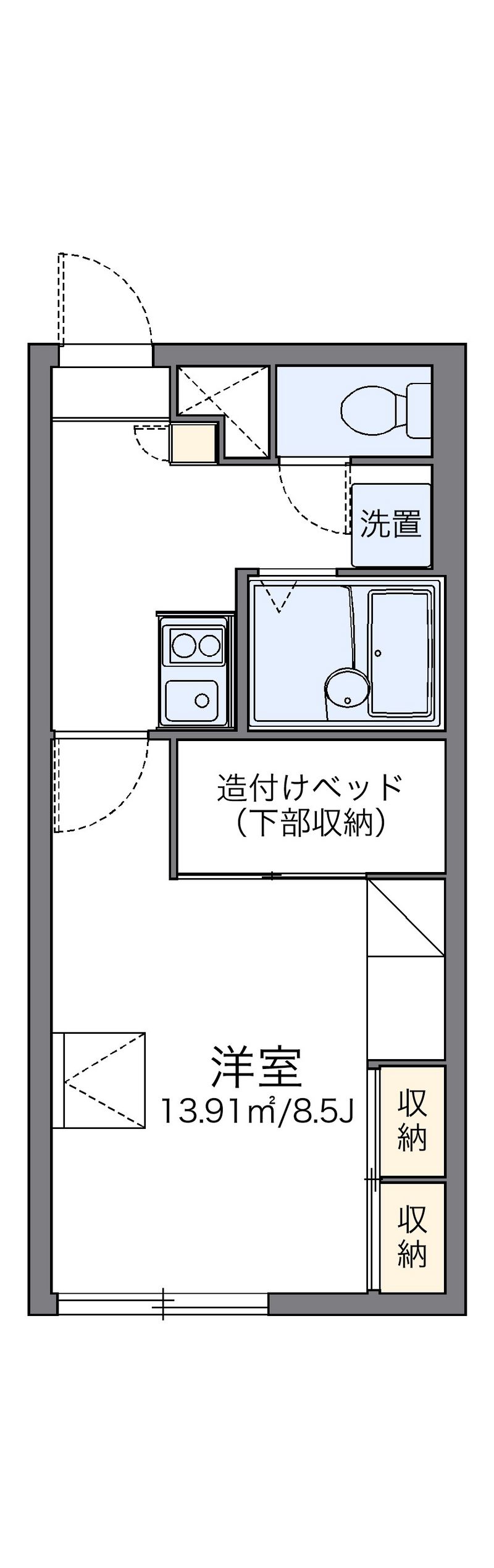 レオパレスエンレイソウ 間取図