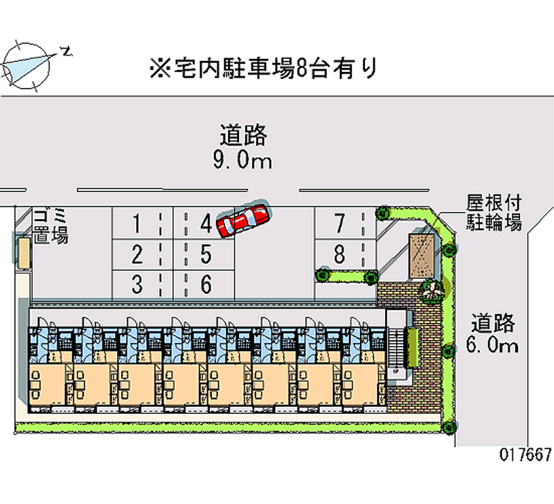 17667 bãi đậu xe hàng tháng