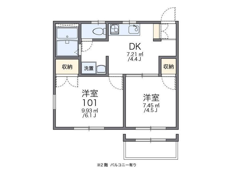 leopalace Shonan Dai2 Floor plan