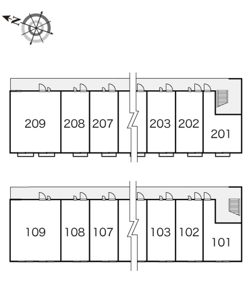 レオパレスきじの里Ｇ 間取配置図