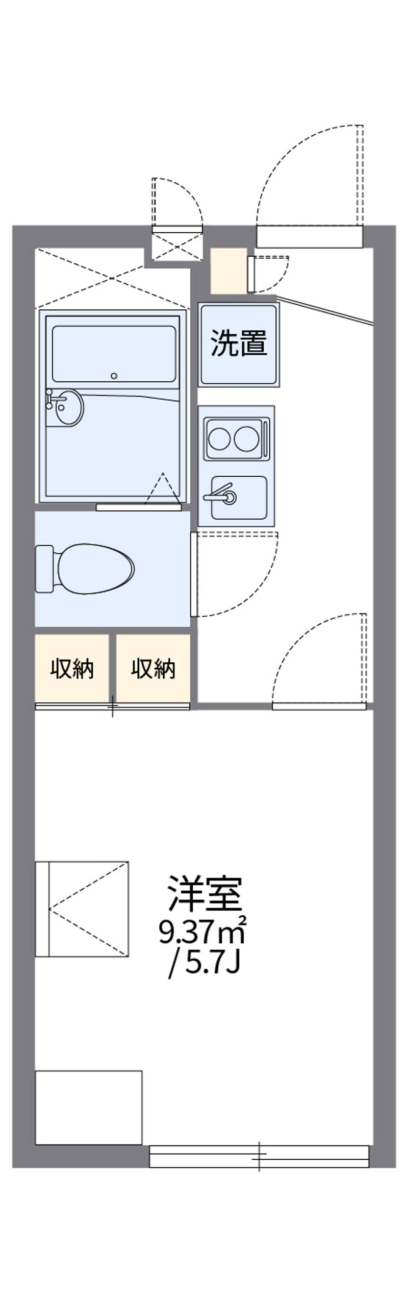 レオパレスオークス 間取図
