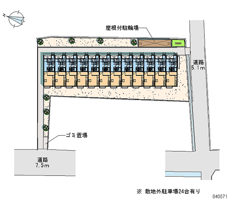 レオパレスＺ 月極駐車場