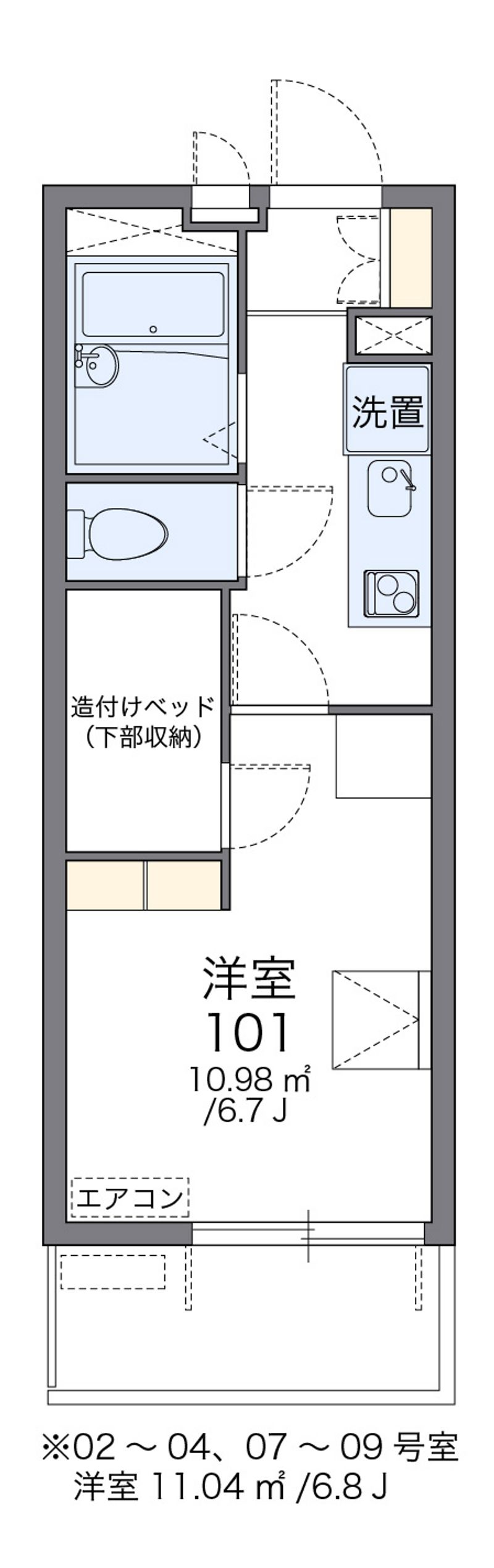 レオパレス栄町 間取図