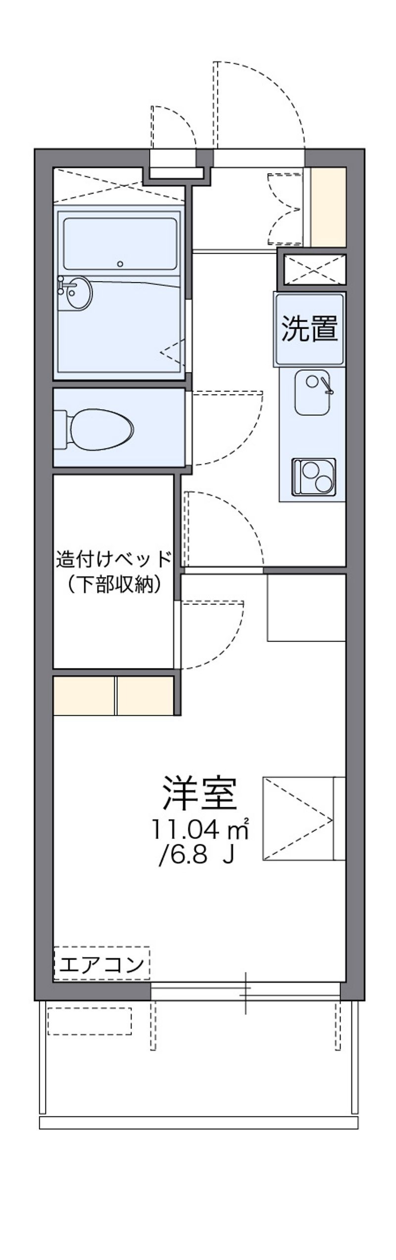 レオパレス片野Ｎ 間取図
