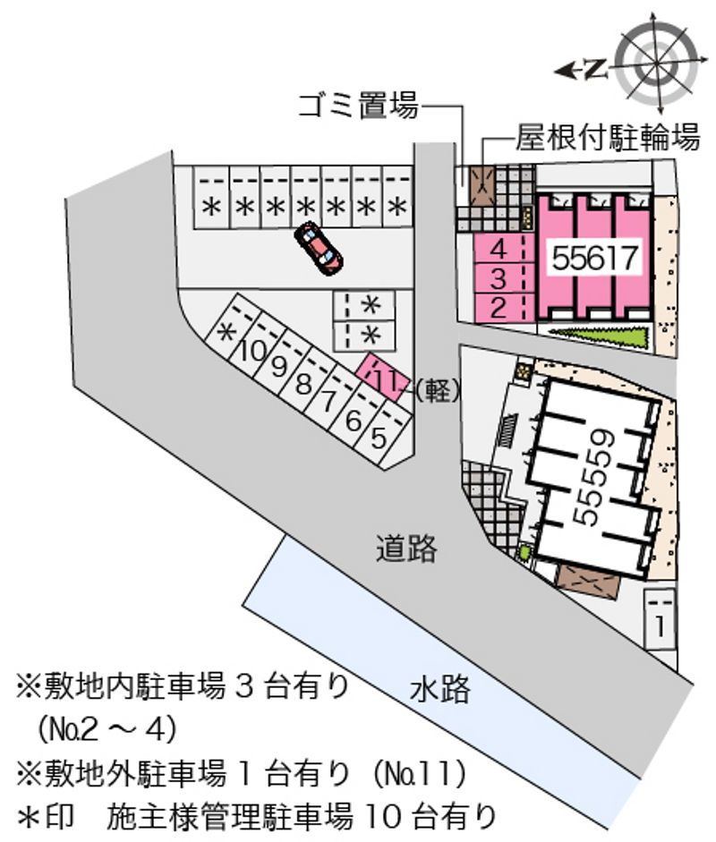 レオネクストグレイトフルⅡ 駐車場