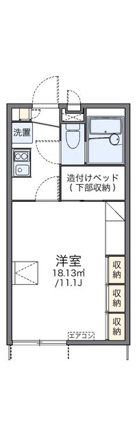 レオパレスビハク 間取り図