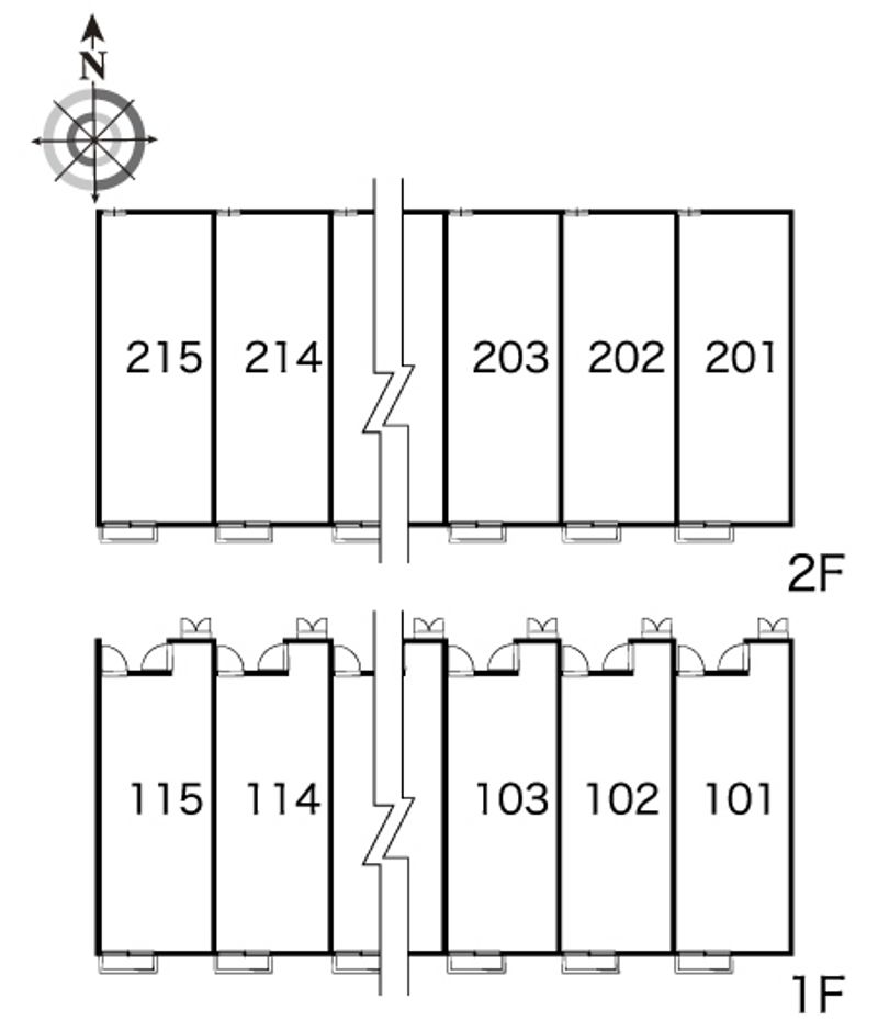 レオパレスラフォーレＢ 間取り配置図