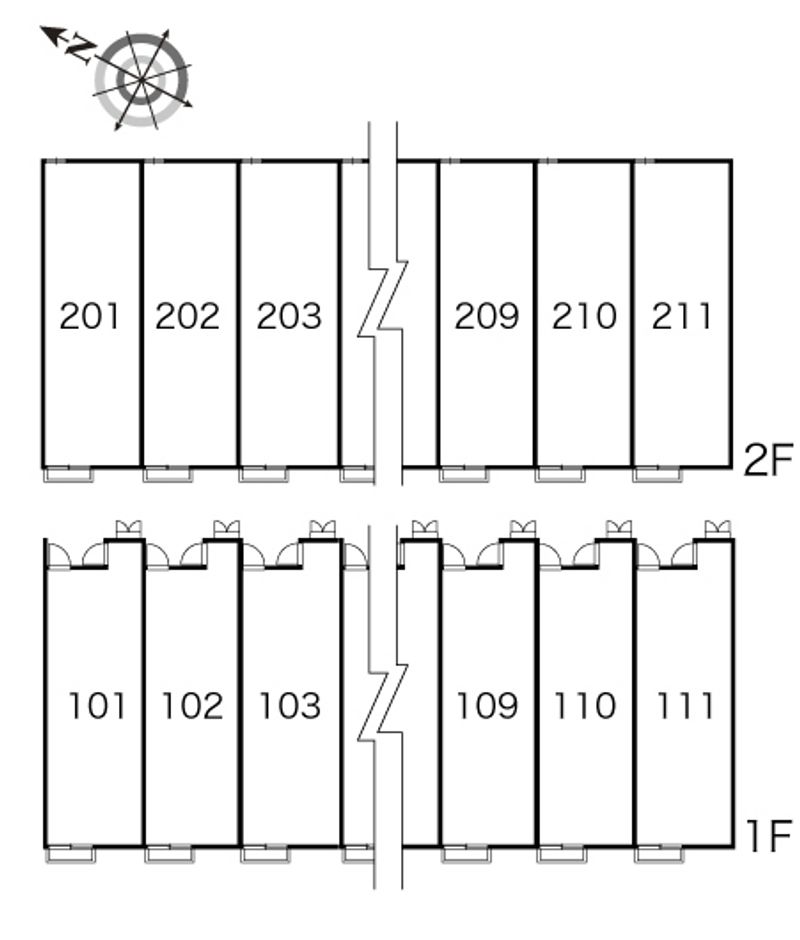 レオパレスアミティエ 間取配置図