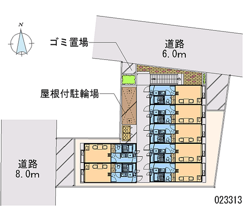 レオパレス中徳島　あまの 区画図