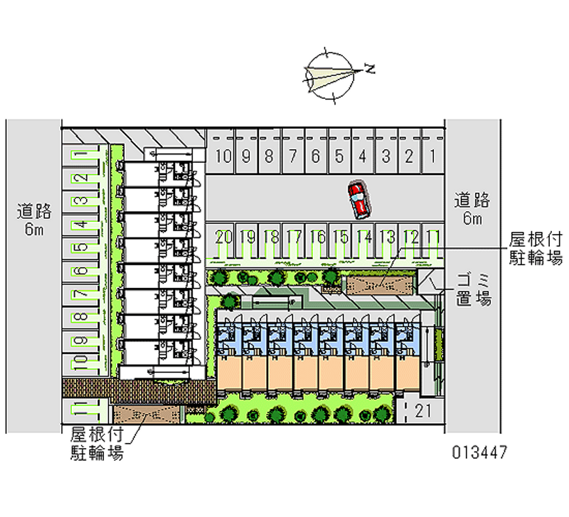 レオパレスピュアコートＩ 月極駐車場